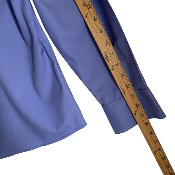 Chicos Non Iron Dress Shirt L/12 Violet Blue Long Sleeve Office Wear Career - Picture 7 of 10